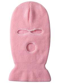 1 Mũ Unisex Ba Lỗ Dày Màu Kẹo Phong Cách Y2k Với Balaclava & Vành, Thích Hợp Để Đi Lại Hàng Ngày, Trượt Tuyết, Thể Thao Ngoài Trời Và Giữ Ấm Trong Mùa Đông Thường Ngày - Hồng - Xem 8