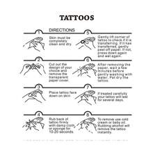 10入組新鮮蝴蝶和花卉暫時性刺青貼紙 - 黑色 - 查看 5