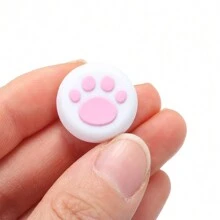 2 szt./zestaw silikonowych nakładek na joysticki, silikonowa osłona ochronna przycisku z motywem łapki kota, odpowiednia do //PS3/ 360/ One/Switch Pro