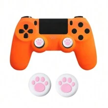 2 szt./zestaw silikonowych nakładek na joysticki, silikonowa osłona ochronna przycisku z motywem łapki kota, odpowiednia do //PS3/ 360/ One/Switch Pro