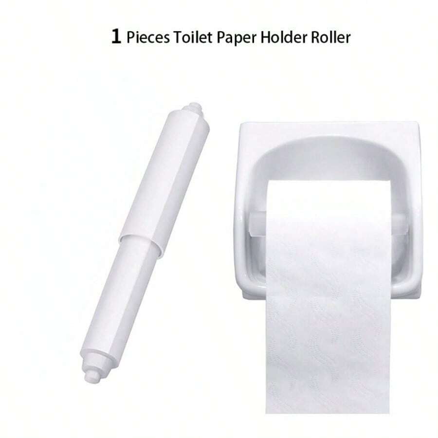 1 Piece Toilet Paper Holder Roller Replacement Plastic Spring Loaded