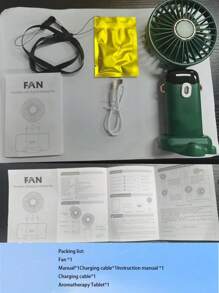 1 Rechargeable 1200 MAh Portable Handheld Mini Fan N15 Five Wind Mute Foldable Suitable For Outing Play Desktop Office Use - White - View 12