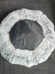 1入組絨毛貓隧道,甜甜圈形貓床/小貓墊房,冬季保暖寵物床,可折疊的貓玩具,適用於貓/小貓/小狗 - 灰色 - 查看 6