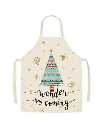 1 pièce Xmas Merry Christmas Tablier En Lin