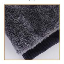 1 件冬季保暖男士滑雪圍巾,女式圍脖圍巾,男士羊毛圍巾,男士圍巾,厚防風圍巾 - 灰色 - 查看 3