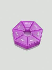 1入組便攜式迷你7天藥盒,旅行收納盒 - 紫色 - 查看 2