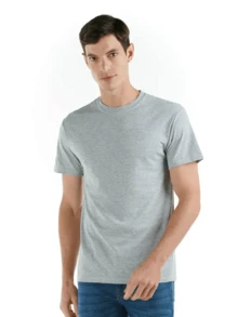Playera Algodon color Gris Heather(ENVIO RAPIDO) - 36 - Ver 1