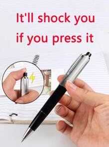 3 件套創意惡作劇道具電擊筆,有趣的惡作劇新奇,可以寫字的玩具筆,朋友最好的生日惡搞禮物 - 黑色 - 查看 2