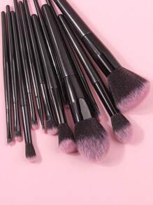 12pcs/Set New Black Makeup Brush Set For Cosmetics, Beauty & Makeup Application,Brush Set,Makeup Brush Kit,Make Up Brush Set,Make Up Set Complete,Makeup Brush Set,Complete Makeup Kit,Brush Kit,Brushes Makeup Set,Makeup Gift Set - Black - View 7