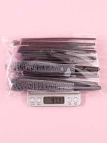 12pcs/Set New Black Makeup Brush Set For Cosmetics, Beauty & Makeup Application,Brush Set,Makeup Brush Kit,Make Up Brush Set,Make Up Set Complete,Makeup Brush Set,Complete Makeup Kit,Brush Kit,Brushes Makeup Set,Makeup Gift Set - Black - View 9