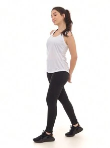 Kit 3 Peças - Camiseta Regata Feminina Dry Fit Estampada Poliester Academia