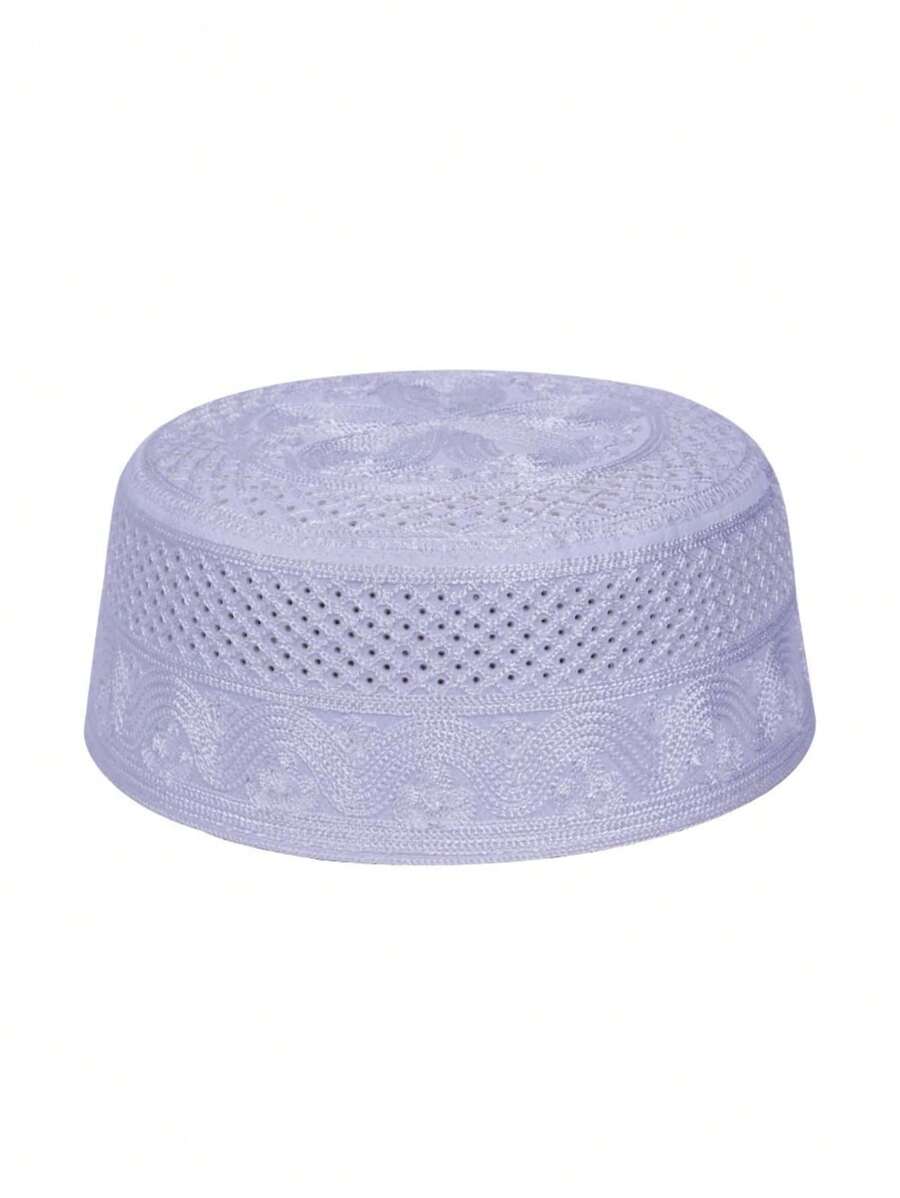 1 件穆斯林男士帽子回族穆斯林帽子易家布哈拉伊斯兰回族白色高顶礼帽穆斯林男士祈祷帽