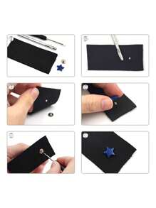 10入組12mm淺金色五角星螺絲穿釘,適用於衣物、帽子、包包、鞋子等 - 10 顆 12mm 淺金色 - 查看 4