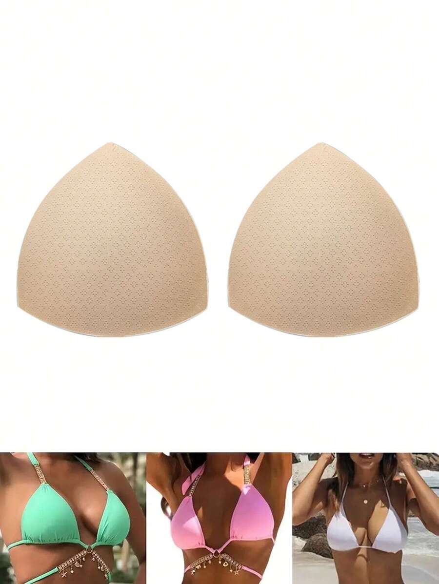 2pcs Women's Thin Bra Pad Insert, Bra Cup Padding