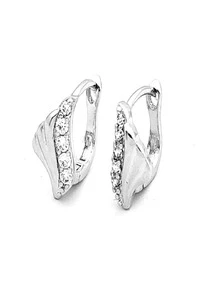 Aretes Finos Mujer Arracadas Chicas Oro Laminado Juveniles - Plateado - Ver 4