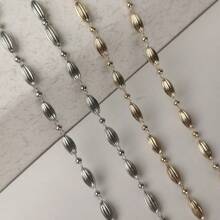 Diy Jewelry Making Material 4*10mm Ccb Spaced Small Copper Ball Handmade Chain - Pattern ccb copper bead handmade chain kc gold one meter - View 3