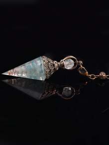 1入組樹脂 7 脈輪 6 面尖端寶石吊墜,治療水晶擺盪測定、預測、卜卦、和諧心靈的靈性產品 - 藍色 - 查看 3