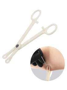 1pc Female Piercing Tool Disposable Plastic Needle Holder For Round, Slanted, Triangle Tips - White - View 11