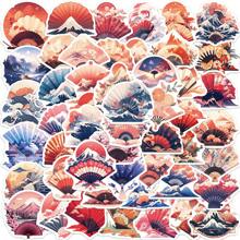 50 件/包 日本紙扇防水 Diy 創意貼紙適用於筆記本電腦電腦手機智能手機手機殼吉他桌面杯旅行摩托車汽車配件玩具禮品 - 彩色 - 查看 10