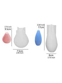 2 Chiếc Khuôn Nến Hình Học Hình Quả Lê Nến Thơm Khuôn Silicon DIY Họa Tiết Origami Chai Trang Trí Nhà Cửa Làm Nến Sọc Hình Nón Hương Thơm Khuôn Thạch Cao - Nhiều màu - Xem 9