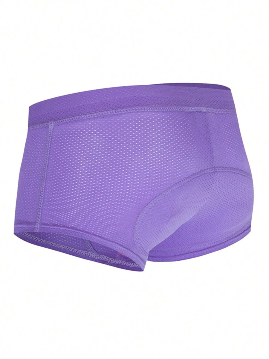 女性騎行內褲短褲,帶防震3d膠墊女式騎行自行車短褲,女性公路山地自行車mtb底褲,運動服裝男士 - 紫色 - 查看 1