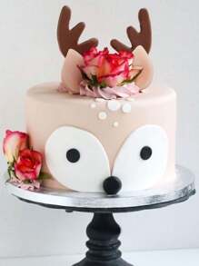 5入組鹿形蛋糕裝飾,森林主題嬰兒派對蛋糕裝飾,森林主題生日蛋糕裝飾,鹿角蛋糕裝飾,鹿耳蛋糕裝飾 - 黑色 - 查看 2