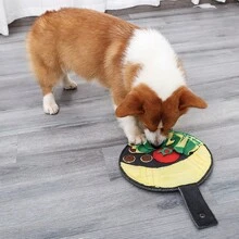 1pc Non-Woven Frying Pan Shaped Scent Training Toy For Cats And Dogs At Home - Multicolor - View 1