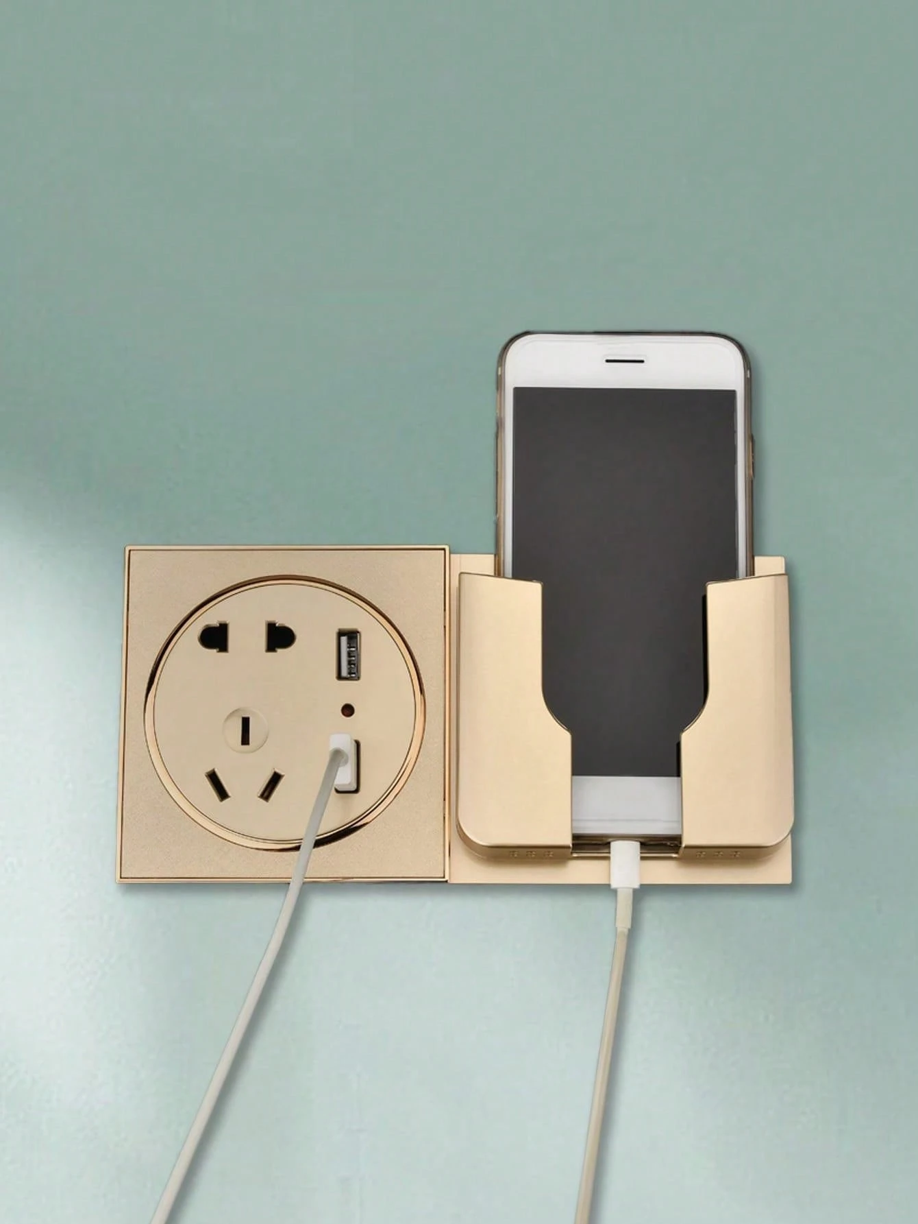 Support Mural Pour Téléphone HomeMount – Adhésif Puissant Ou Perçage, Gestion Des Câbles, Pour Cuisine, Salle De Bain, Chambre