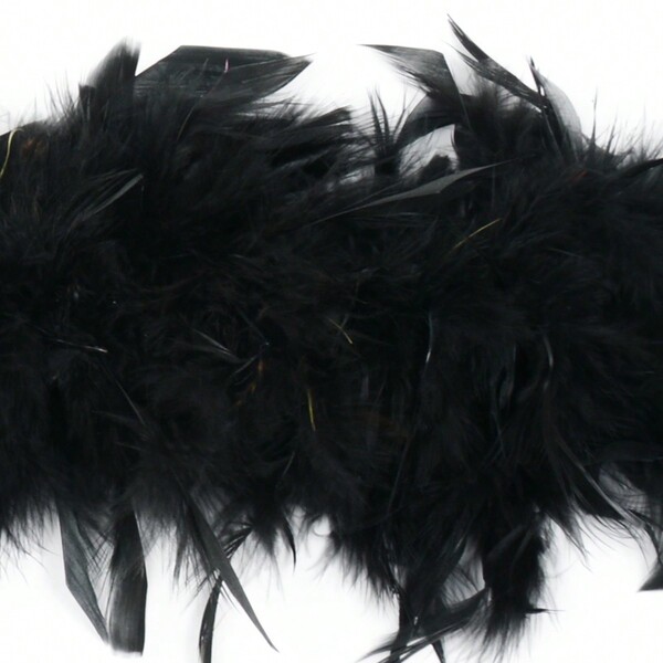 1pc black 1.5m chandelle feather boa real turkey feather halloween