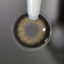 Uyaai 黑色系列彩色隱形眼鏡 1 年一次性角色扮演化妝 - 黑褐色 - 查看 1