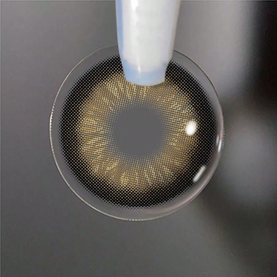 Uyaai 黑色系列彩色隱形眼鏡 1 年一次性角色扮演化妝 - 黑褐色 - 查看 1