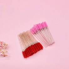 100pcs Disposable Eyelash Brush, For Eyelash Extension Mascara, Eyebrow Brush, Crystal Applicator - Multicolor - View 6