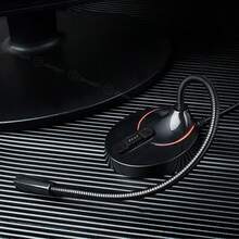 1個黑色usb卡拉ok麥克風,專業錄音和唱歌,桌面電腦和電玩麥克風,全指向性電容麥克風 - 黑色 - 查看 6