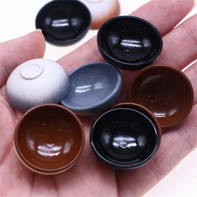 Tazze In Miniatura Per Case Delle Bambole, Piatti, Ciotole In Vari Colori, Giocattoli Per Modellismo Culinario In Miniatura Per La Decorazione Della Cucina Fai Da Te - nero - Visualizzare 7