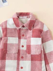 Camisa de Cuadros para Niña 6-16 Años - Rosa - Ver 2