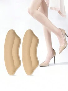 2pcs Invisible Thick Non-Slip Heel Grips, Self-Adhesive Shoe Pads For Men & Women, Prevent Slipping & Rubbing, Random Size