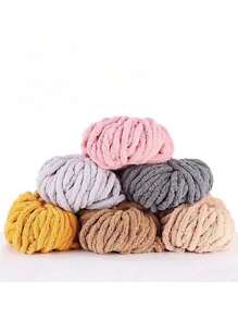 Cat Tail Extra Thick Yarn For Knitting Scarf, Blanket, Pet Bed, Cushion, With Needle And Diy Material Package - white gray - View 6