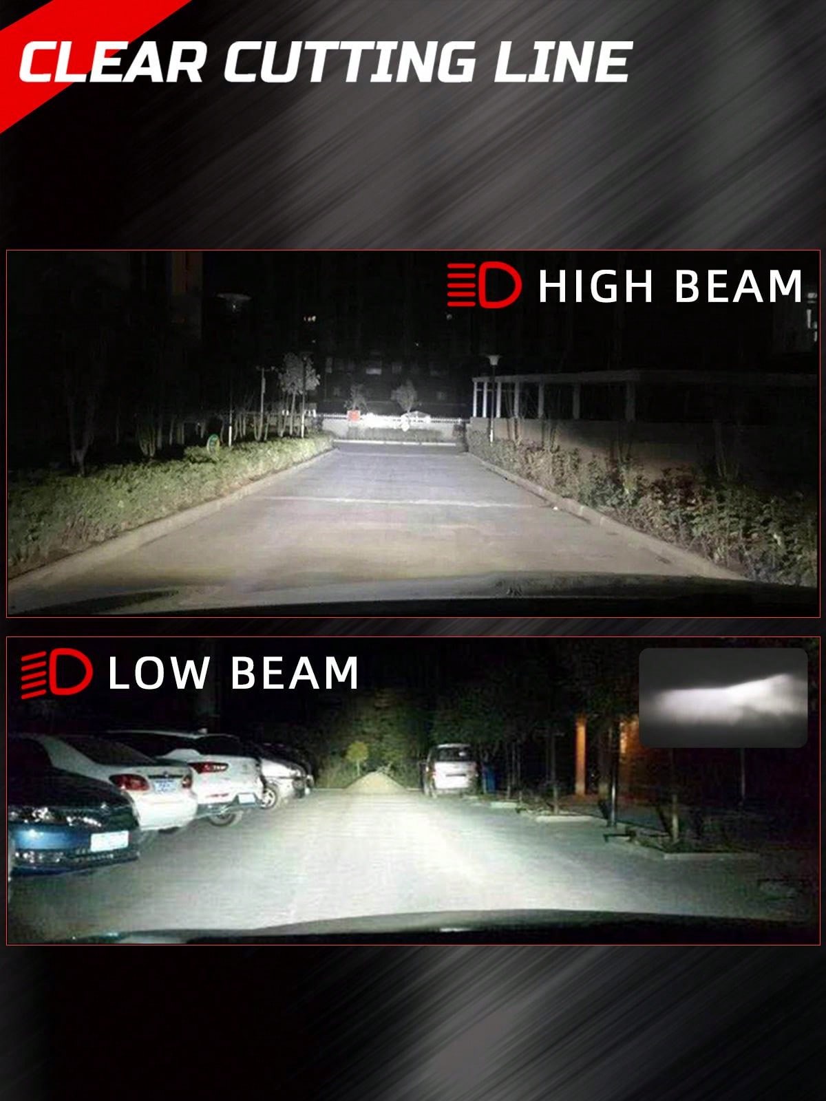 1pair H7/9006 Led Car Headlight Bulbs With 10000lm Super Brightness