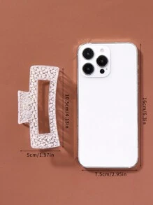 1pc Large Daisy Shaped Transparent Plastic Hair Clip Boho - Multicolor - View 4