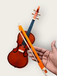 Violín Instrumento Musical de Juguete Pequeño de Madera - Marrón - Ver 2