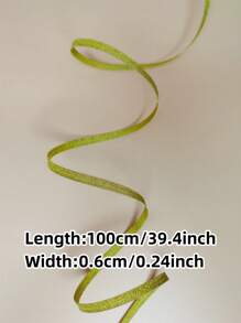 1 Roll 1m Embroidery Thread 0.6cm Golden Woven Ribbon Uniform Shoulder Patch Decoration Gold Shiny Accessory - Gold - View 3