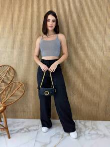 Women Tank Tops & Camis - Black and White - View 4