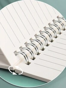 Libreta De Bobina Para Estudiante, Cubierta Transparente De Pp, Papel De Cuadrícula B5 - Beis - Ver 5