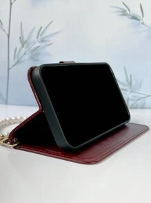 經典防摔手帶保護手機殼,兼容蘋果、三星、小米、oppo、vivo - 巧克力棕 - 查看 4