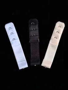 3入組/套女性胸罩延長器帶彈性和可調節加長鉤適用於後 - 彩色 - 查看 6