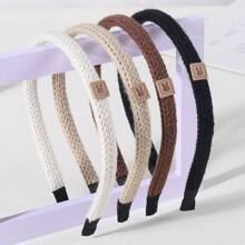4pcs Girls' Cute Rabbit Ear & Knitted Hair Hoop For Daily Wear, Autumn/Winter - Multicolor - View 1