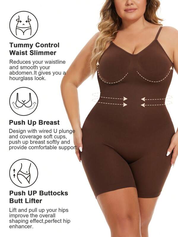 Tummy Control Low Back Shapewear Bodysuit SHEIN USA