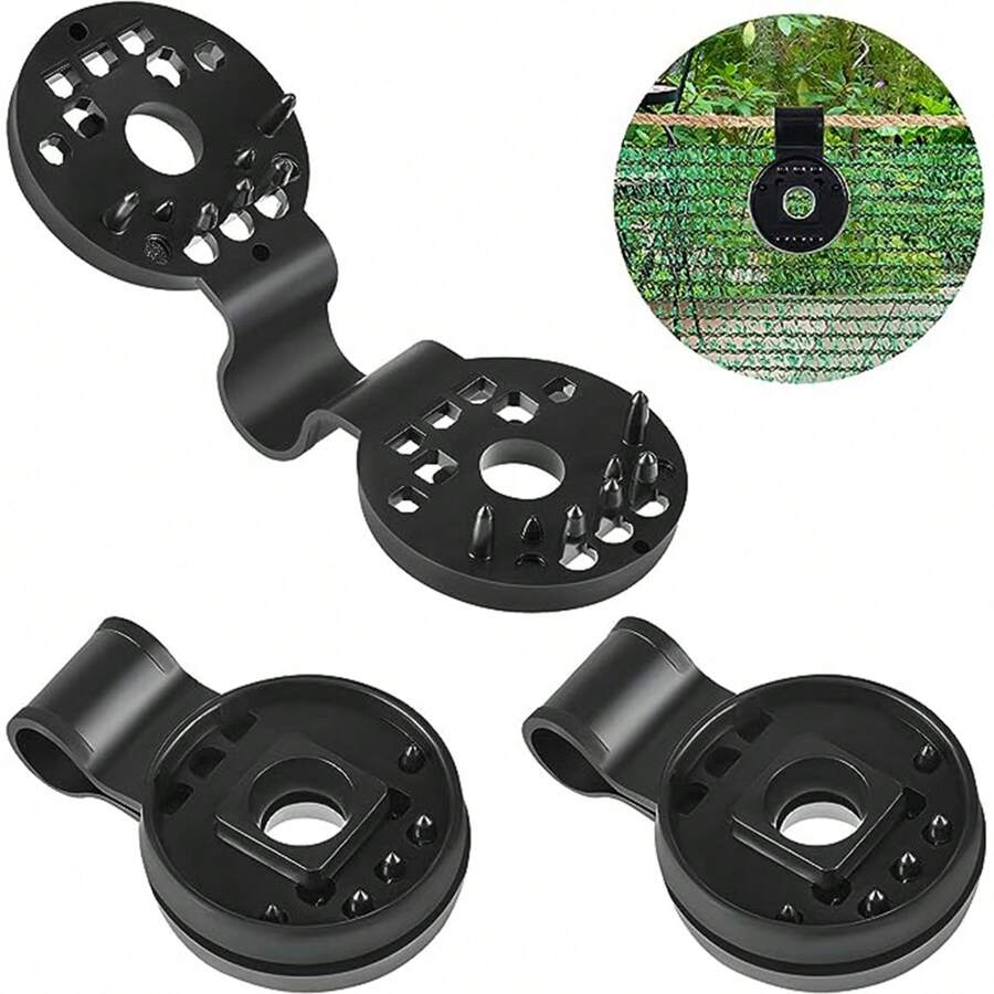 20入組圓形塑料遮陽布固定夾、遮陽網固定夾,可用於陽光遮陽網、防鳥網、花園網、遮陰網等的附件和固定,是遮陽網、防鳥網和花園網等的網布配件。 - 黑色 - 查看 1