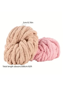 Chunky Blanket Cat Bed Diy Materials Package With Thick Ice Yarn, Five Finger Knitting Scarf, Super Bulky Yarn & Needles - Light Khaki - View 2