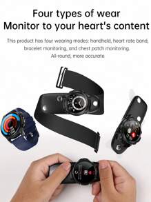 LORDWEY E400 智能手表血糖压力氧气体温监测仪 ECG PPG HRV PTT IP68 防水智能手表